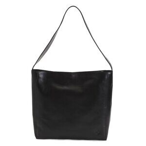 PATRICIA NASH Black Leather Large Prairie Hobo Handbag